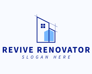 Renovator - Home Structure Building logo design