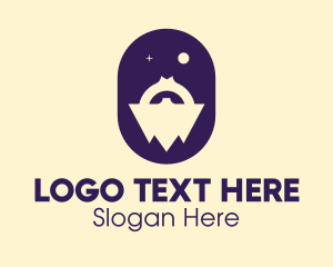 Barber - Star Man Beard logo design