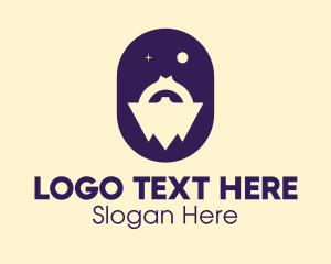 Facial Hair - Star Man Beard logo design