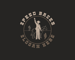 Jockey - Cowboy Horse Ranch logo design