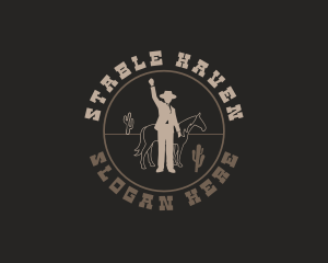 Cowboy Horse Ranch logo design