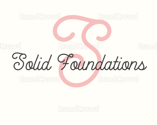 Cursive Script Minimalist Logo