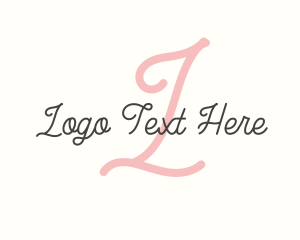 Makeup Artist - Cursive Script Minimalist logo design