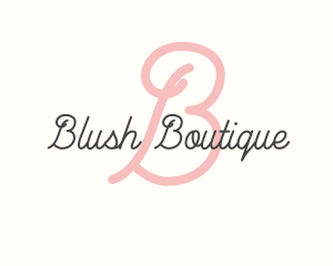 Blush - Cursive Script Minimalist logo design