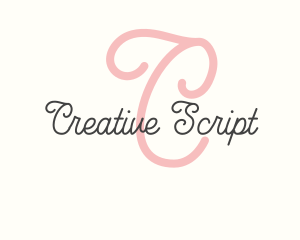 Cursive Script Minimalist logo design