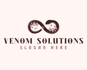 Snake Floral Infinity logo design