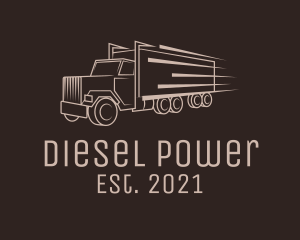 Diesel - Cargo Truck Freight logo design