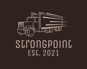 Distribution - Cargo Truck Freight logo design