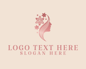 Lady - Feminine Flower Cosmetics logo design