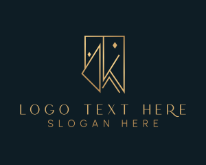 Gold - Luxury Company Letter K logo design