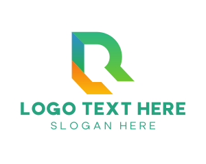 Digital Marketing - Modern Business Letter R logo design