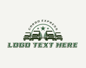 Military Cargo Truck logo design