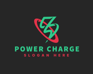 Power Electricity Lightning logo design