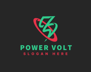 Power Electricity Lightning logo design