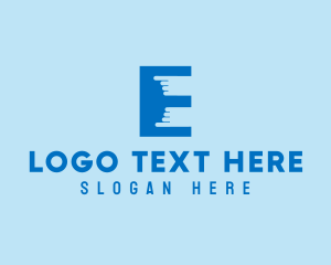 Pointing - Finger Touch Letter E logo design