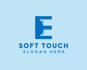 Touch - Finger Touch Letter E logo design