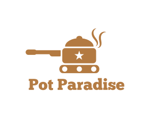 Pot - Army Tank Pot logo design