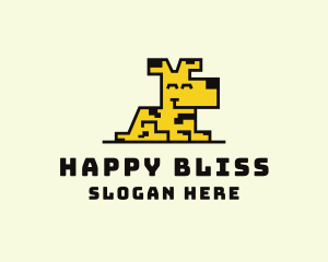 Happy Pixel Dog  logo design