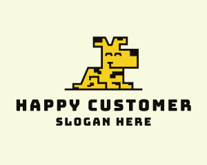 Happy Pixel Dog  logo design