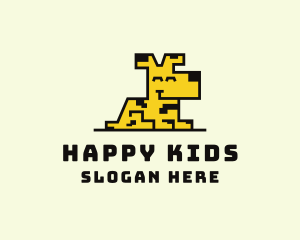 Happy Pixel Dog  logo design