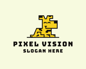 Happy Pixel Dog  logo design