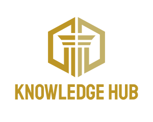 Interior Designer - Gold Hexagon Pillar logo design