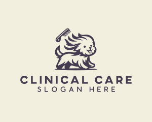 Comb Dog Grooming logo design