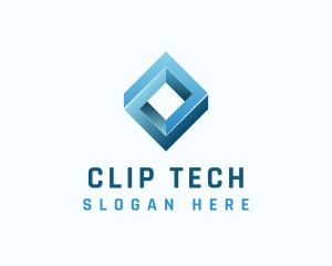 Tech Loop Innovation Cube logo design