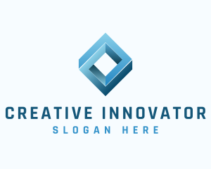 Tech Loop Innovation Cube logo design