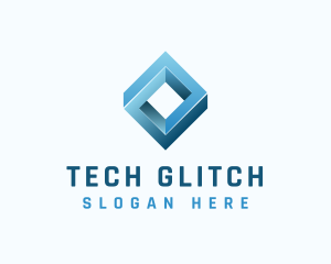 Tech Loop Innovation Cube logo design