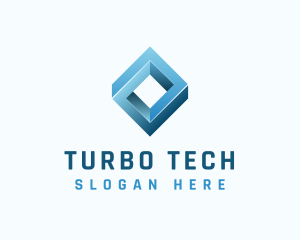 Tech Loop Innovation Cube logo design