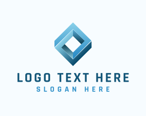 Illusion - Tech Loop Innovation Cube logo design