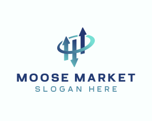 Marketing Trading Arrow logo design