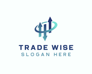 Marketing Trading Arrow logo design