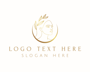 Hairstyling - Elegant Natural Lady logo design