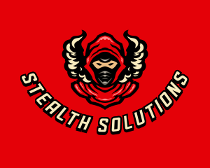 Smoking Ninja Samurai logo design