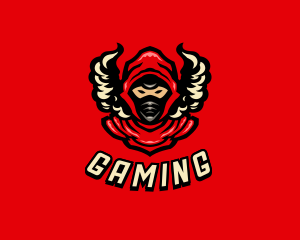 Hunter - Smoking Ninja Samurai logo design