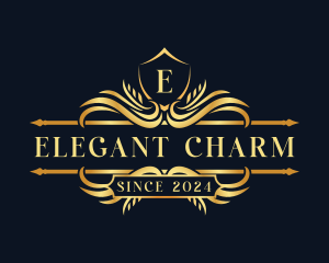 Elegant Ornamental Crest logo design