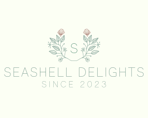 Leaf Floral Plant Seashell logo design