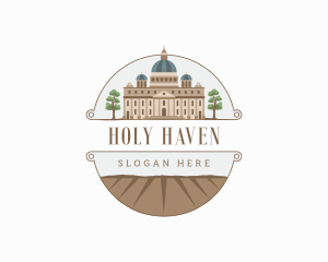 Vatican - Church Palace Architecture Landmark logo design