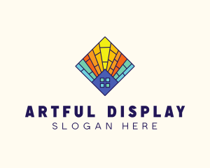 Colorful Stained Glass Home logo design