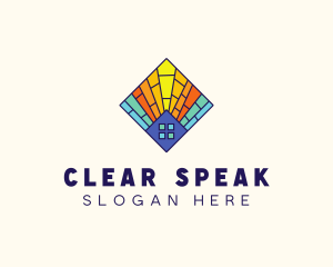 Colorful Stained Glass Home logo design