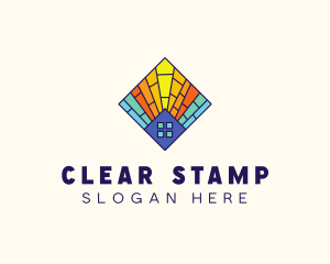 Colorful Stained Glass Home logo design