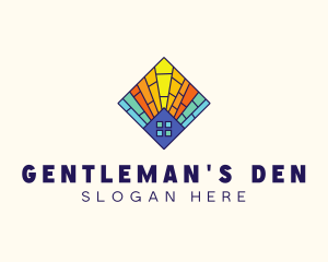 Colorful Stained Glass Home logo design