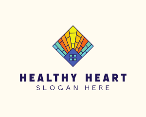 Colorful Stained Glass Home logo design