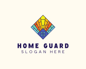 Colorful Stained Glass Home logo design