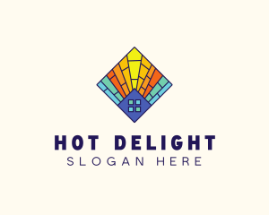 Colorful Stained Glass Home logo design