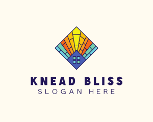 Colorful Stained Glass Home logo design