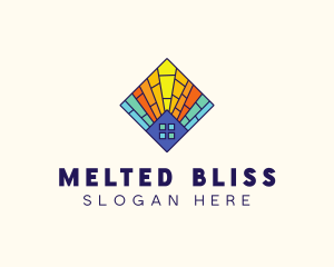 Colorful Stained Glass Home logo design