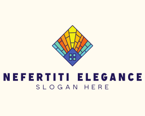 Colorful Stained Glass Home logo design